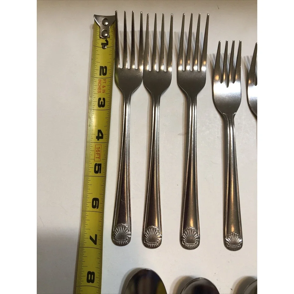 Utica Stainless Steel Flatware Mixed Lot Of 12 Sea Sprite Pattern Silverware